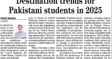 Destination trends for Pakistani students in 2025