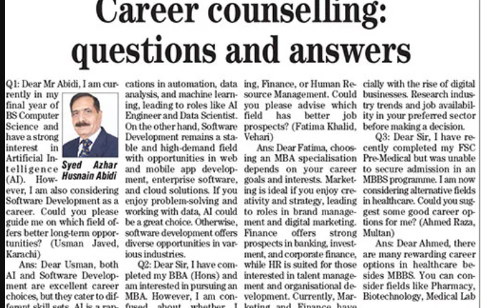 Career counselling: questions and answers