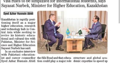 Kazakhstan poised to become Eurasia’s higher education hub Kazakhstan poised to become Eurasia’s higher education hub