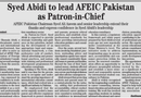 Syed Abidi to lead AFEIC Pakistan